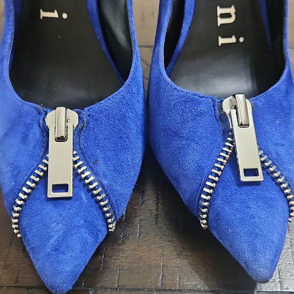 Gianni Bini Royal Blue Suede Ankle-Zip Stiletto main image 3